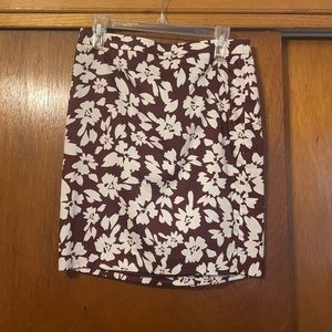 Loft Floral shift skirt